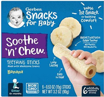 Gerber teething sticks packaging