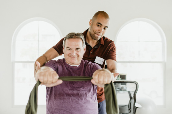 Photo of a man in physical therapy