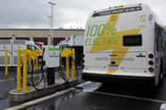 Electric Bus at Harvard University in Boston.