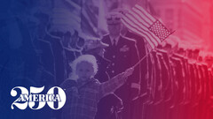 young girl holding american flag 